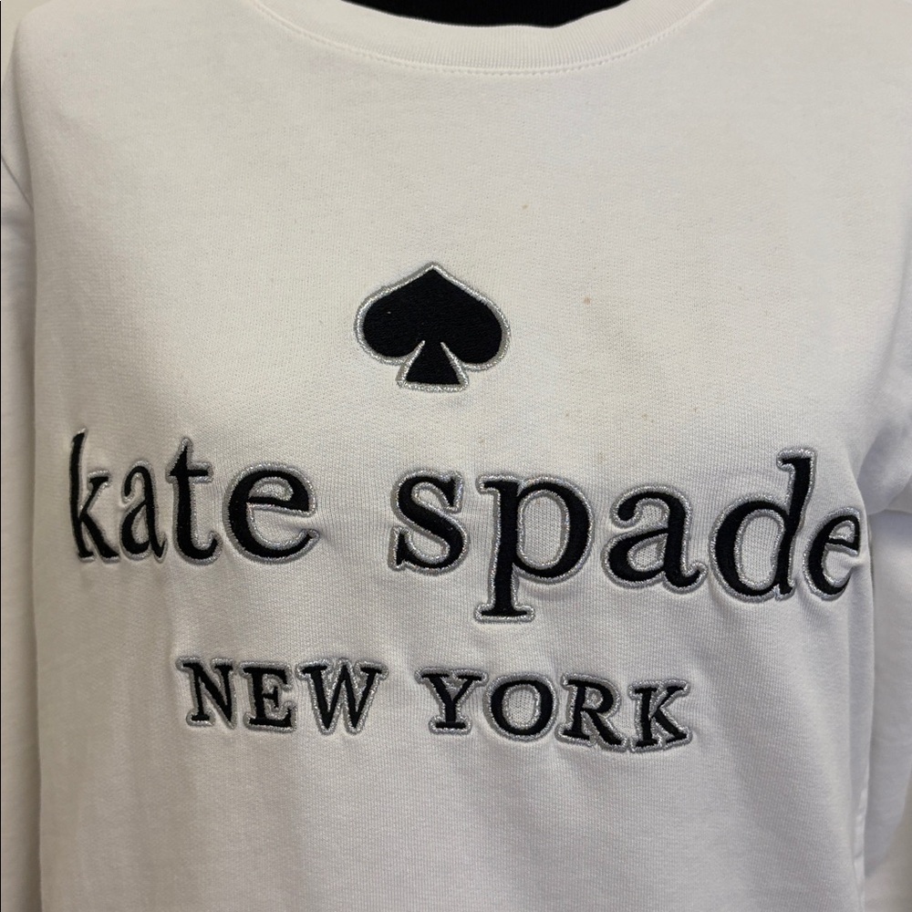 Kate Spade Cream Sweatshirt with Black Logo - Picture 4 of 6